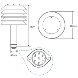 UR Sensor de humedad relativa para exteriores