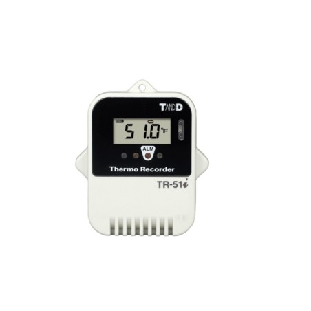 TR-51i Registrador de temperatura resistente al agua con sensor interno y alarma LED en la pantalla