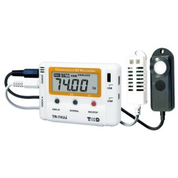 TR-74Ui-S Registrador de UV, Iluminância e Temperatura e Umidade de alta Precisão