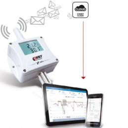 W0841E Sensor de temperatura sem fio com 4 sondas externas Pt1000 com conector CINCH, IoT Sigfox