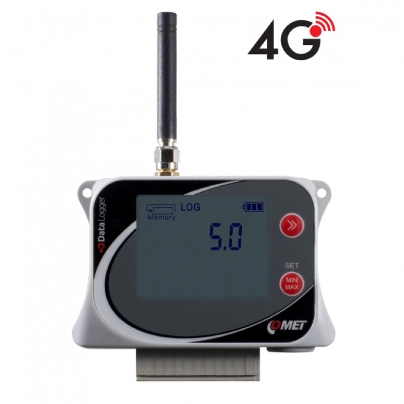 U5841G Data logger for 3 voltage inputs 0-10V and 1 two-state input, with built-in 4G modem