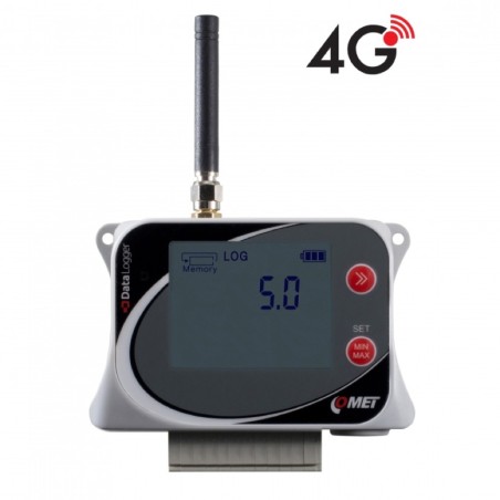 U5841G Data logger for 3 voltage inputs 0-10V and 1 two-state input, with built-in 4G modem