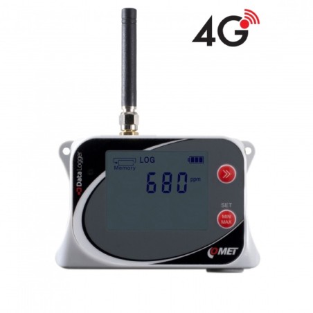 U8410G Registrador de Dados de CO2 sem fio IoT com Sensor integrado e Modem 4G