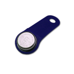 Porta-chaves iButton (Azul Escuro) Porta-chaves iButton montado com iButton DS1990