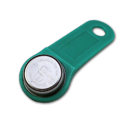 Porta-chaves iButton (Verde) Porta-chaves iButton montado com iButton DS1990