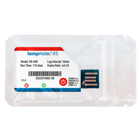 XS Tempmate REGISTRADOR de TEMPERATURA. USB Un solo Uso