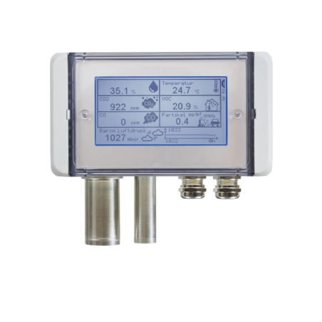 FS1600 Multi-Sensor Measuring Device with up to 8 sensors for surface mounting, with display, Modbus RTU