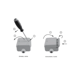 FS1309 Oxygen Transducer for surface mounting, with display, with changeover contact, Modbus RTU