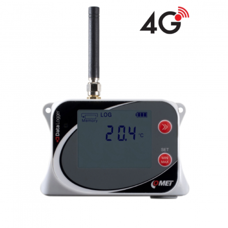 U0110G Registrador de Temperatura sem fio IoT com Sensor integrado e Modem 4G