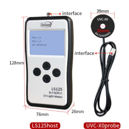 LS125 UV Light Meter +UVC-X0 Probe