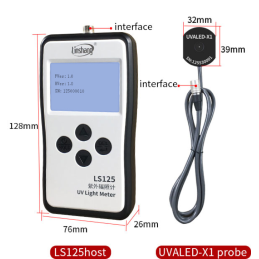 LS125 UV Light Meter +UVALED-X1 Probe