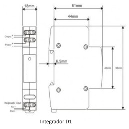 D1.1 Integrador de saída AC em DIN RAIL M&J
