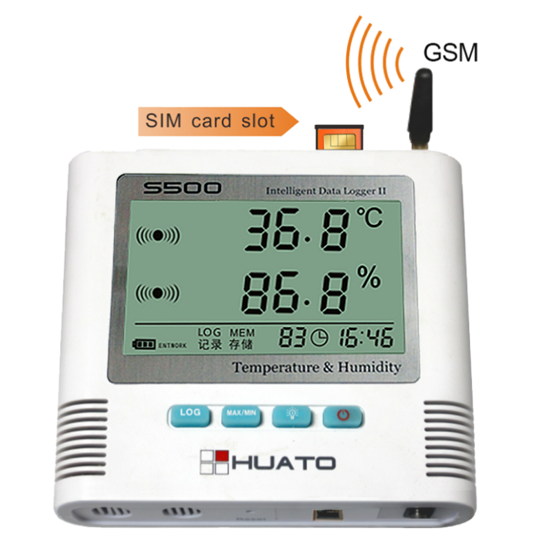 S500 GSM Registrador de Dados de Temperatura e Umidade com Alarme