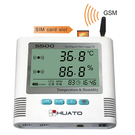 S500 GSM Alarm Temperature and Humidity Data Logger