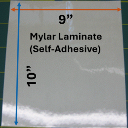 MYJ-49030004 Mylar Laminate (Self-Adhesive) - 9" x 10"