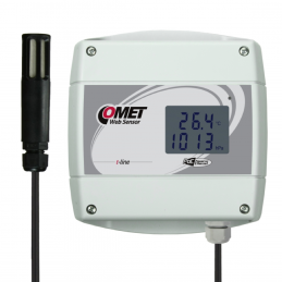 T7611-2 Web Sensor with PoE - Remote Thermometer Hygrometer Barometer with Ethernet Interface, cable 2 meters