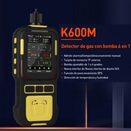 K-600M Detector Multigas 6 en 1 con Bomba de Succión integrada de Bosean