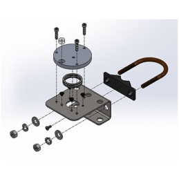 AL-120 Soporte de montaje del sensor solar con placa niveladora