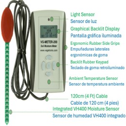 VG-METER-200 Medidor Digital Profesional de Humedad del Suelo MYJ