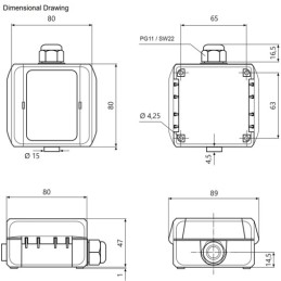 AD/A Pressure Transducer for Atmospheric and Barometric Air Pressure for Surface Mounting