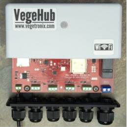 VegeHub -Hub de control WiFi para sensores locales o remotos (1 o 4 entradas)